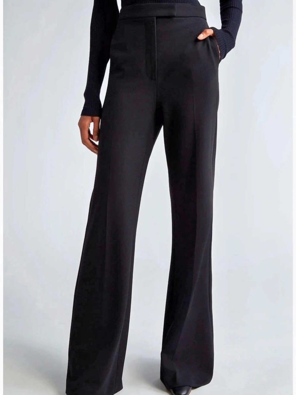 Max Mara  Trouser Wide Leg Black Size 2 NWT